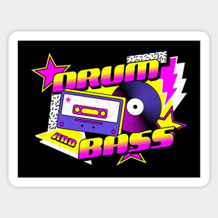 DRUM AND BASS - 90s vibes Sticker